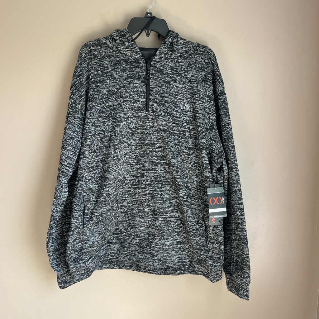 Men’s Performance Quarter Zip Hooded Sweatshirt.